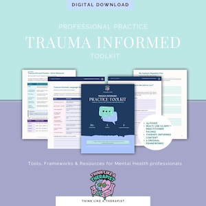Trauma-Informed Practice Toolkit | Clinical Worksheets for Therapists | TIER Environmental Review Framework | Digital Download PDF