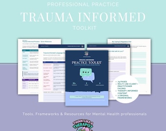 Trauma-Informed Practice Toolkit | Clinical Worksheets for Therapists | TIER Environmental Review Framework | Digital Download PDF