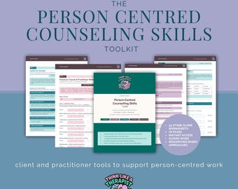 Person Centred Counselling Toolkit | Therapy Worksheets Printable | Counsellor Resources | CPD | Practitioner Clinical Tools Digital