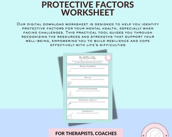 メンタルヘルスの保護因子を特定する - デジタルダウンロードワークシート