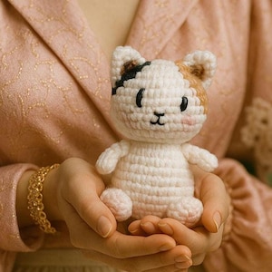Amigurumi Cat Crochet Pattern PDF – Cute Kawaii Kitten Toy Tutorial – Easy Beginner Digital Download – Plushie Cat Pattern - easy cat patren