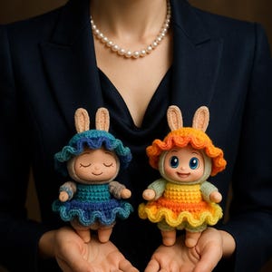 Labubu crochet clothes - doll crochet clothes pattern - doll bunny PDF - doll accessories pattern - crochet pattern - labubu pattern - gift