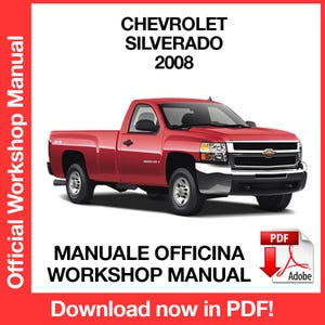 Chevrolet Silverado 2008 Factory service repair manual, Workshop service repair manual, ebook, pdf, INSTANT DOWNLOAD - English Language