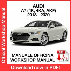 Audi A7 4K 2018-2020 Factory service repair manual, Workshop service repair manual, ebook, pdf, INSTANT DOWNLOAD - English Language Only