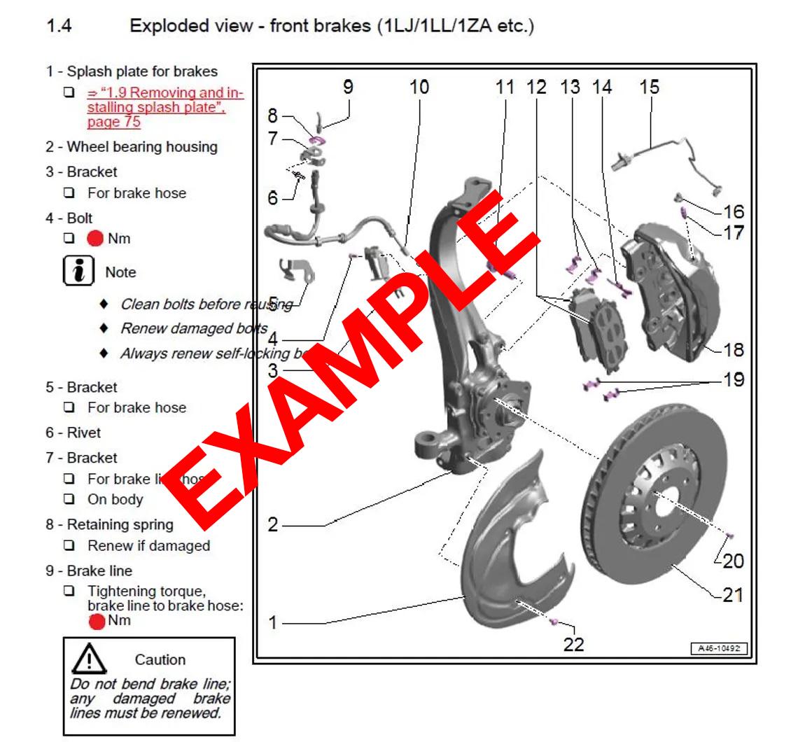 Audi TT Fv 2015-2020 工場サービス修理マニュアル、ワークショップ