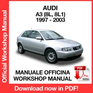 Audi A3 8L 1997-2003 工場サービス修理マニュアル、ワークショップサービス修理マニュアル、電子ブック、PDF、即時ダウンロード - 英語のみ