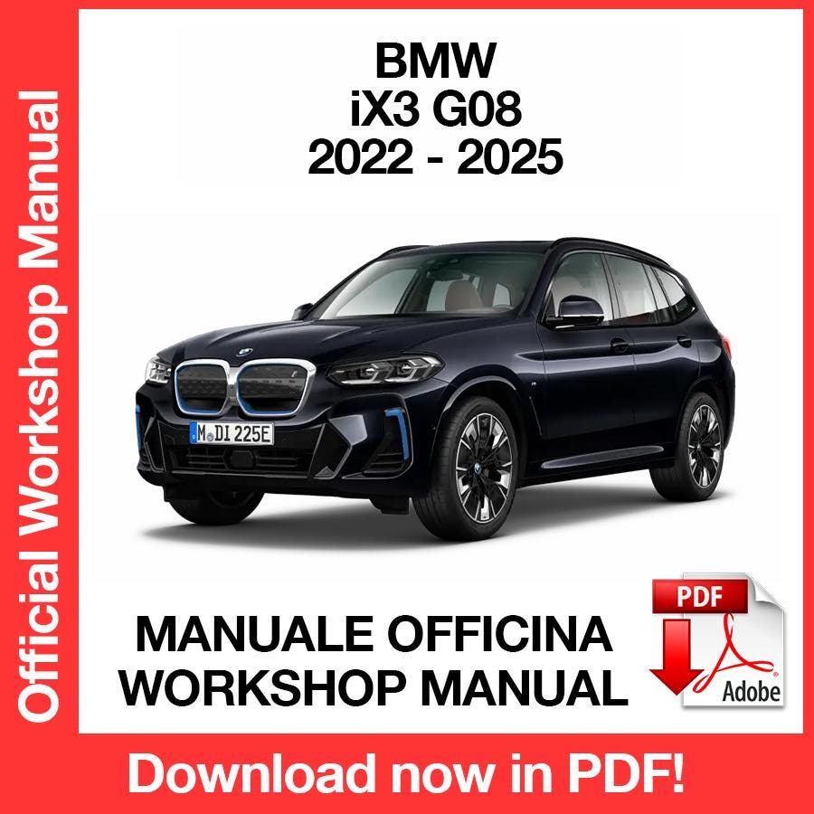 BMW iX3 取扱説明書&ケース 黒 BMW Ix3 G08 2022-2025 Factory Service Repair Manual