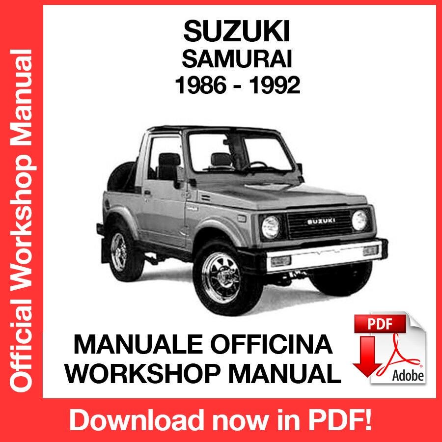 Suzuki Samurai 1986-1992 Factory Service Repair Manual