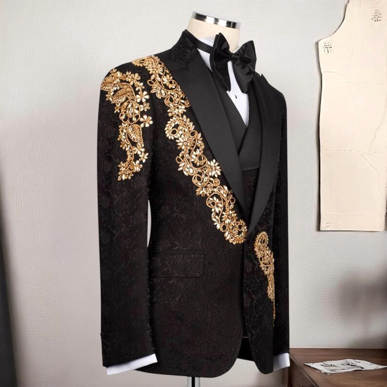 Stylish Missouri Formal 3 Piece for Men -  W-1691 Golden
