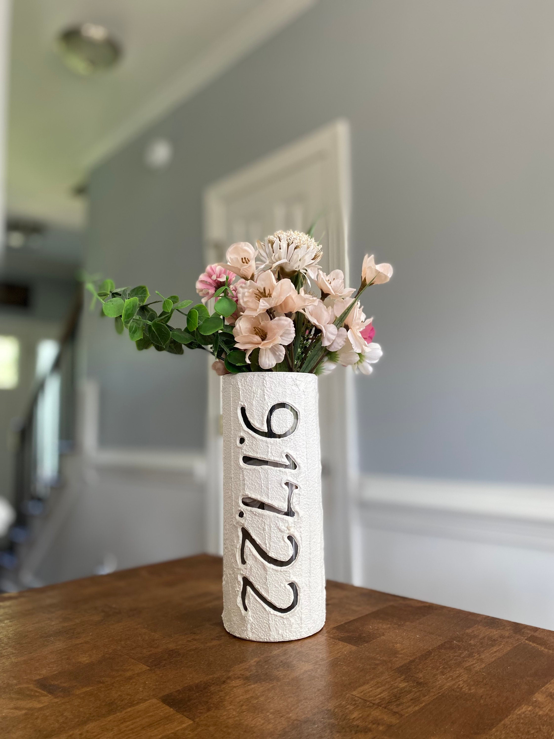 Wood Flower Vase, Engagement Gifts for Couple Unique, 1 Year Anniversary  Gift, Newlywed Gift, Engaged Gift Unique, Personalized Vase 