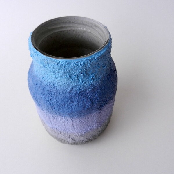 Pencil Holder / pen cup / Blue Office Decor / blue office organizer