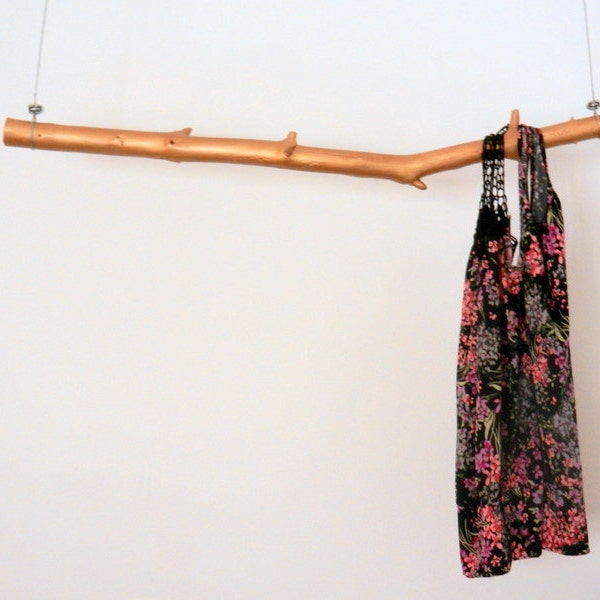 Reserved / Pre-Order / Floating clothes rod / Gold Coat Rack / Tree Branch Coat Rack / hanging clothes rod