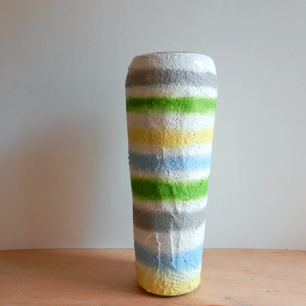 Reserved / Vase / Flower vase / Home Decor / home and garden / striped white vase