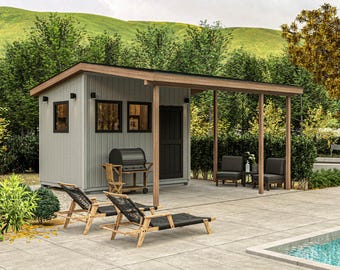 8x12 Shed with Porch building plans PDF | DIY Woodworking plans