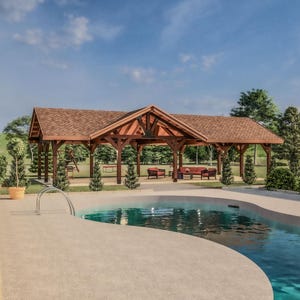 20x48 Pole Barn Pavilion DIY Plans - Building blueprint / Certificate of Conformity