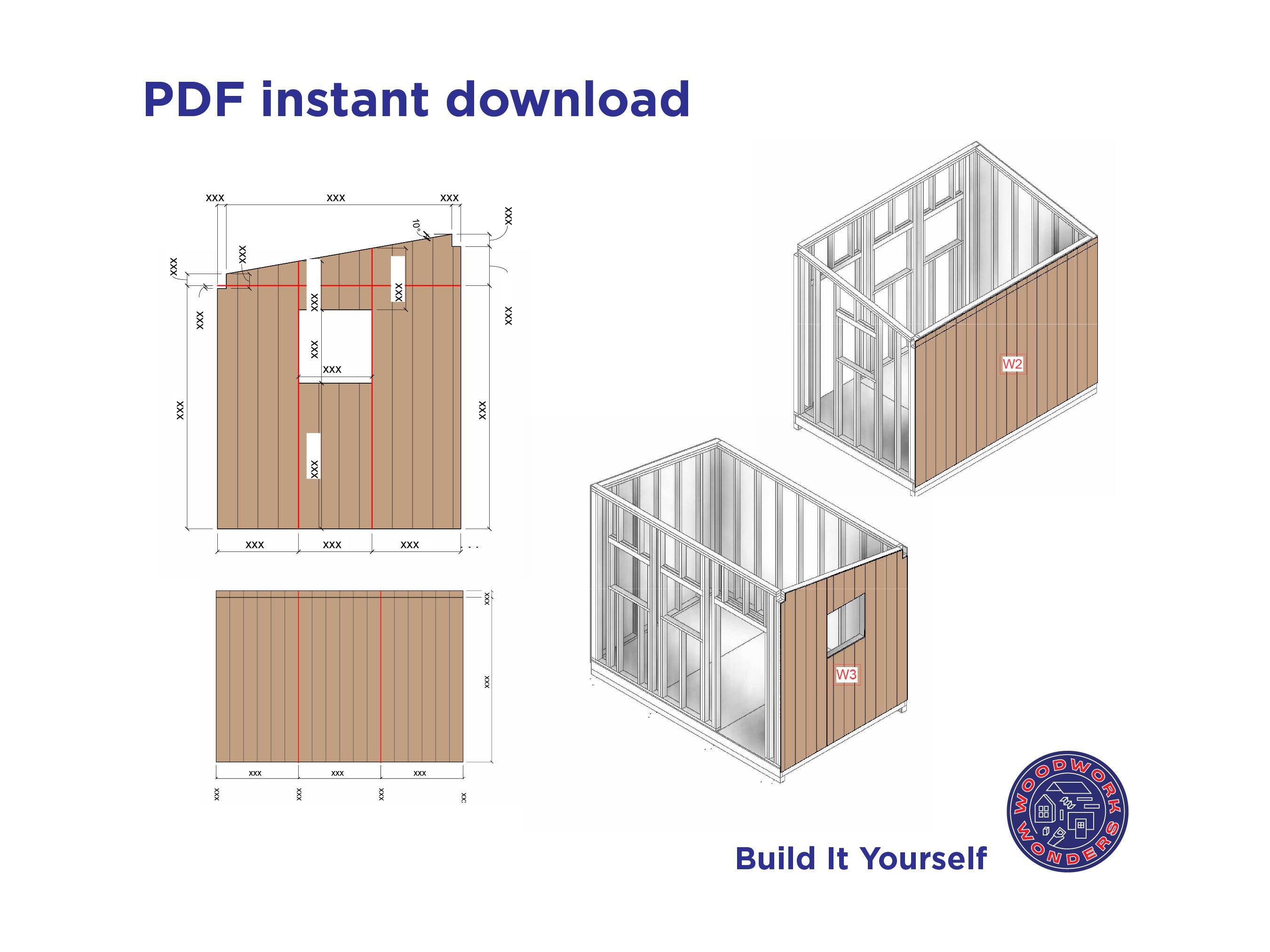 8x12 Shed Building Plans | DIY Woodworking Plans - Etsy