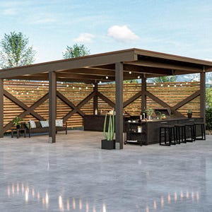 22x22 Modern Wood Pavilion / DIY building plans - Detailed Blueprints