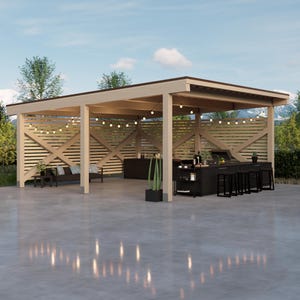 22x22 Holzpavillon / DIY Baupläne - Detaillierte Baupläne