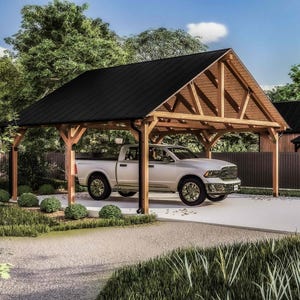 20&#39;x24 Carport DIY Plans: Gable Roof Blueprint, Build Guide with Material & Cut List