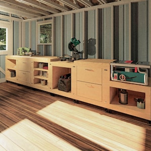 Miter Saw Station Workbench Plans / Modular Workstation Build Plans