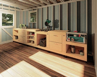 Miter Saw Station Workbench Plans / Modular Workstation Build Plans