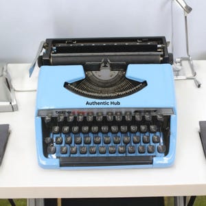 Máquina de escribir vintage, portátil, Blue Brother Deluxe 220, regalo para escritor, compra un regalo online