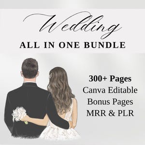 Wedding Planner Bundle: 300+ Canva Templates, Itinerary, Games (PLR & MRR) Digital Download