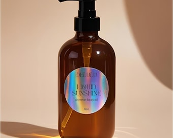 Aceite corporal líquido Sunshine / Aceite corporal brillante / Aceite bronceador / Aceite iluminador