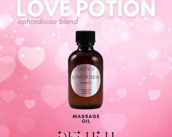 Love Potion Massage Oil | Valentine’s Day Gift for Couples | Romantic Massage Oil | Natural Aphrodisiac Massage Oil
