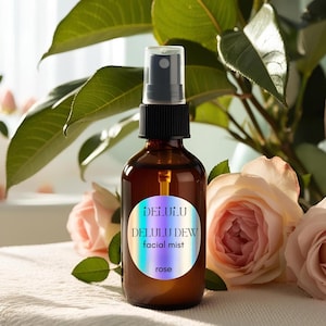 Refreshing and Toning Facial Mist / Rose Water, Witch Hazel & Vitamin E Oil