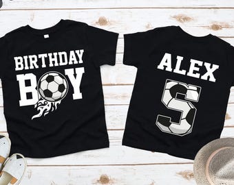 Birthday Boy Soccer Theme Birthday Shirt | Custom Age Birthday Shirt | Soccer Birthday T-Shirt | Sports Birthday Shirt | Birthday Boy Shirt
