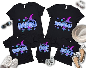 Mermaid Birthday Shirt, Mermaid Shirt, Matching Family Birthday Shirts, Birthday Girl Matching Shirts, Under The Sea Shirts, Party T-Shirt