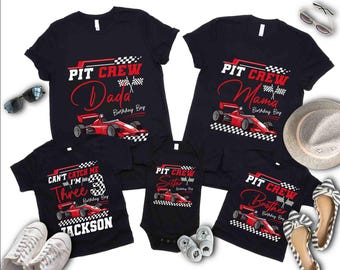No me pilles, tengo tres años - Camiseta de coche de carreras para el tercer cumpleaños, camiseta de equipo de boxes, camiseta de niño para el tercer cumpleaños, camisetas de mamá y yo, camisetas de cumpleaños familiares a juego