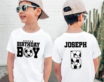 Birthday Boy Soccer Theme Birthday Shirt | Custom Age Birthday Shirt | Soccer Birthday T-Shirt | Sports Birthday Shirt | Birthday Boy Shirt