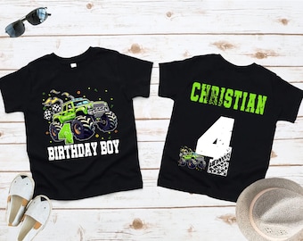 Monster Truck Birthday Shirt, Birthday Boy Monster Truck Shirt, Family Birthday Truck Shirt, Custom Monster Truck Birthday Shirt, Truck Bday