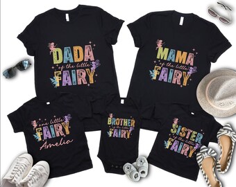 Fairy Birthday Family Shirts, Magical Floral Fairy Birthday Outfit, Whimsical Fairytale Birthday Shirt, Fairy Matching Mommy and Me Shirts