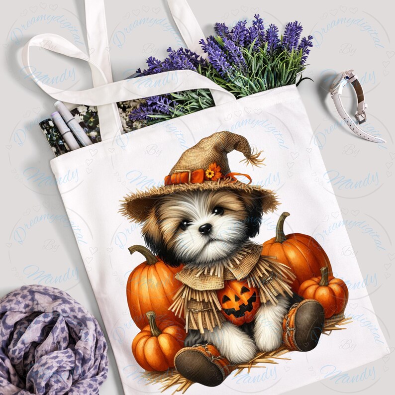 20 Shih Tzu Halloween Clipart | Halloween Dog Clipart | Cute Shih Tzu ...