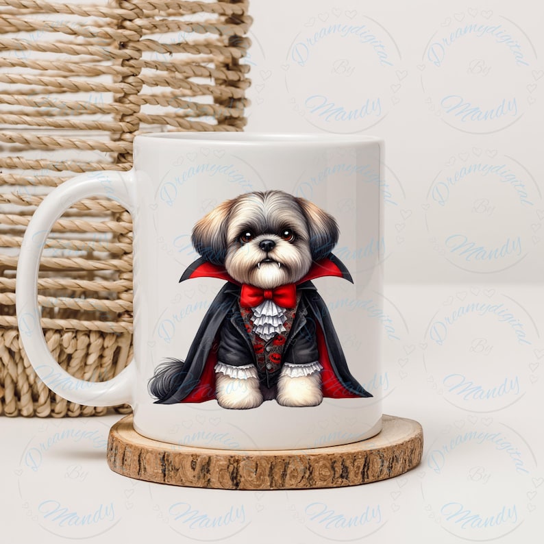 20 Shih Tzu Halloween Clipart | Halloween Dog Clipart | Cute Shih Tzu ...