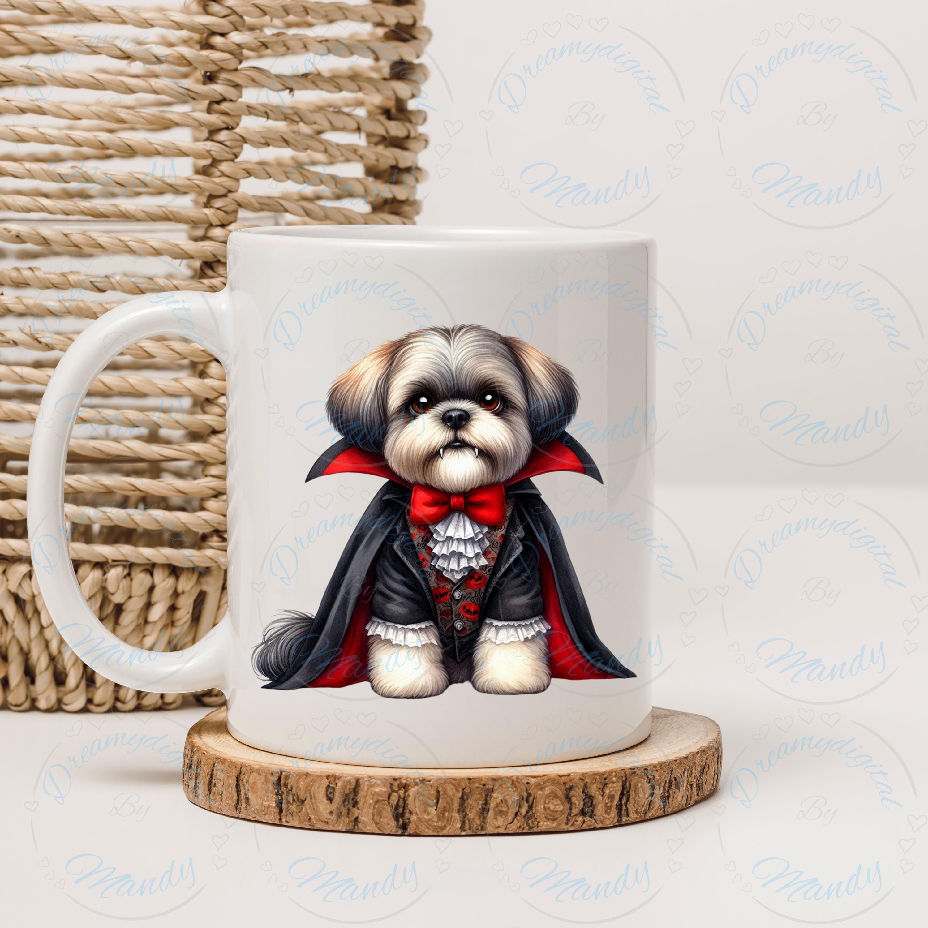 20 Shih Tzu Halloween Clipart | Halloween Dog Clipart | Cute Shih Tzu ...