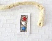 Marco de estrellas de mar y shell en arpillera para casa de muñecas en 1:12 escala