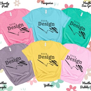 Summer Shirts Bella Canvas 3001 T-shirt Group Mockup Bachelorette Tee Mockup 3001 Bella Canvas Flatlay Shirt Mockup JPG Digital Download
