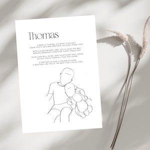 Carta de recuerdo para un hermano mayor, vas a ser hermano mayor, viene un bebé en camino, carta especial para un hermano mayor, abrazos de hermano