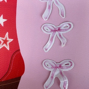 Waterdichte roze striksticker, heel ingetogen, heel schattig (set van twee)
