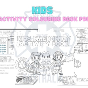 Kids Educational First-aid Emergency Activity Book 000 Colouring Child ...