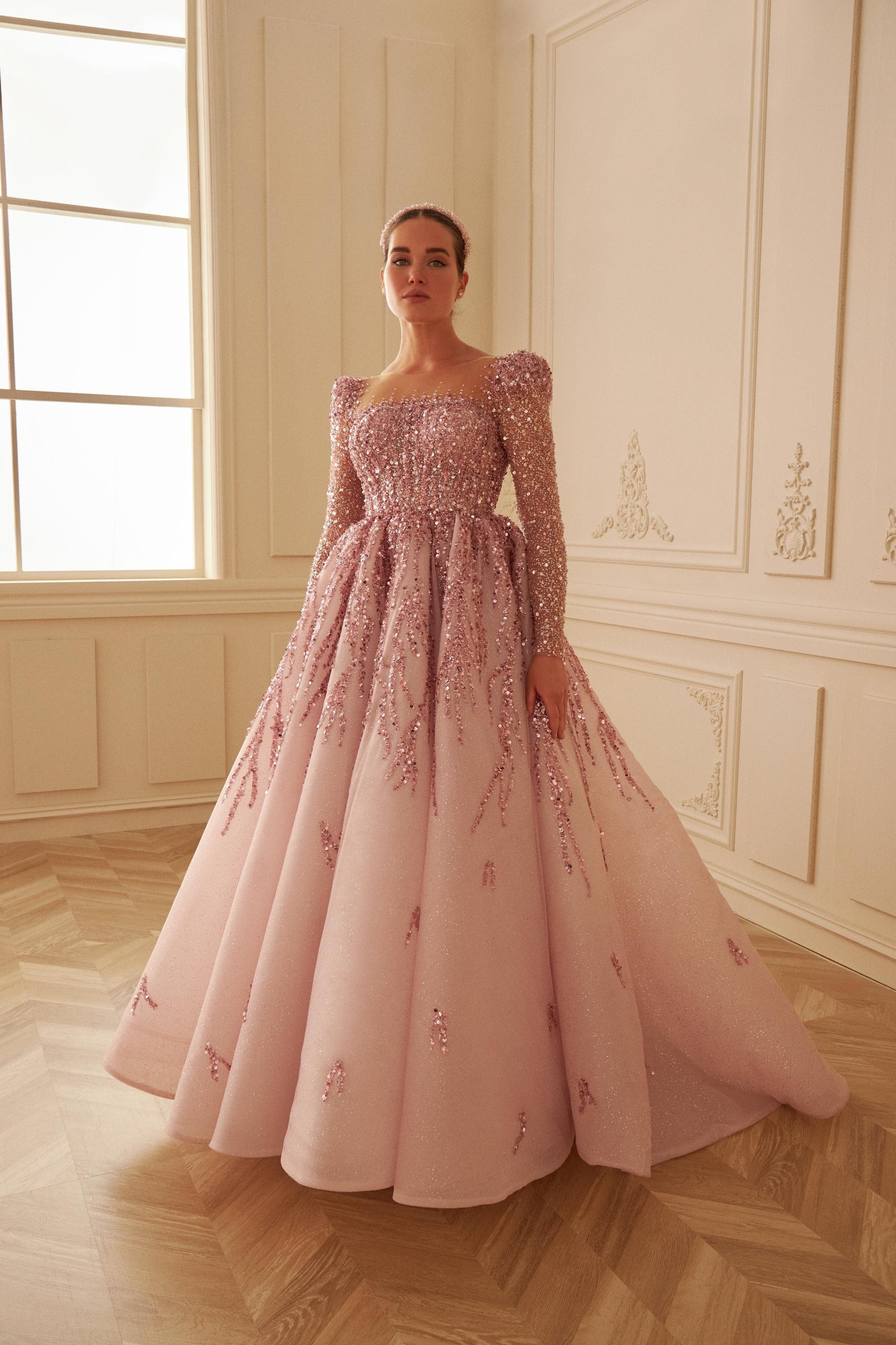Soft Pink Engagement Dress - Sparkling and Elegant Gown Symbolizing Love  and Innocence by Vagzalli - Etsy Canada