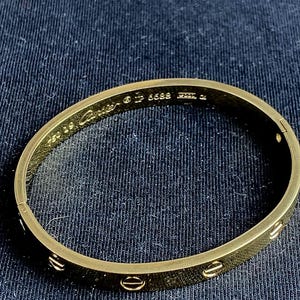 Cartier 18k Yellow Gold Bangle Bracelet