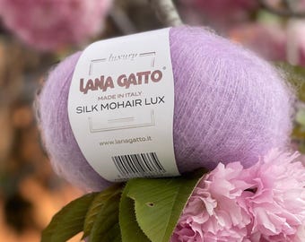 Lana Gatto Silk Mohair Lux Yarn, Lace Weight with Lurex