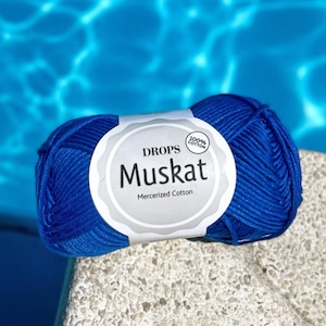 Cotton Worsted Yarn – DROPS Muskat | Soft Mercerized | DK Weight | Knitting and Crochet natural yarn | Ideal for Summer Clothes, Amigurumi