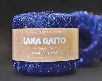 Filato Lana Gatto Paillettes, Paillettes Italiane, Filo Sparkle Knit