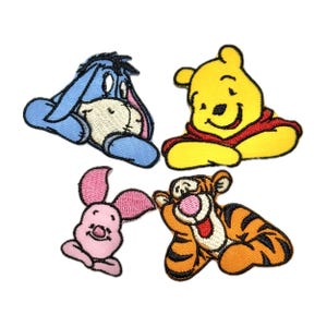 Pooh met vrienden Opstrijkpatronen borduren opstrijkpatronen Patches voor jas, logo rugpatch, grappige patch geborduurde patch